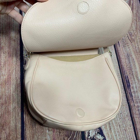 Genuine Leather Light Pink Crossbody - Picture 2 of 7